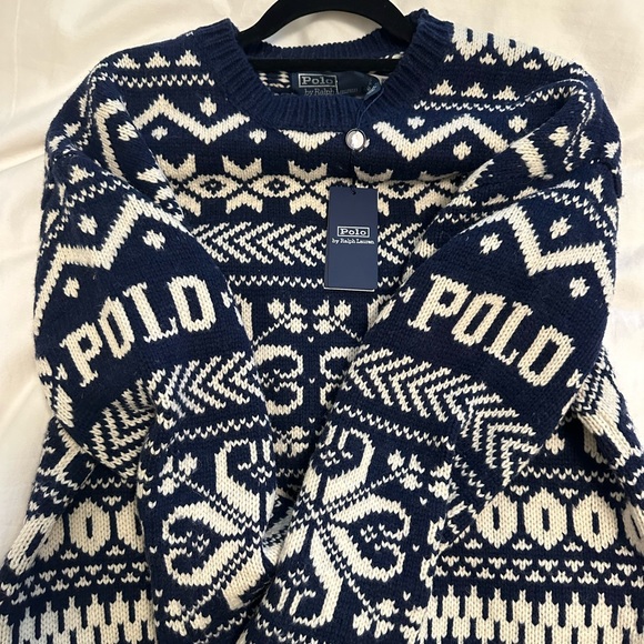 Polo Ralph Lauren navy wool sweater - Picture 3 of 4